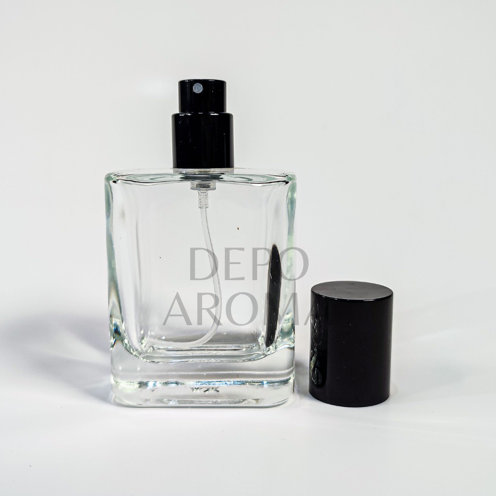 Botol Petak Platinum 50Ml Easy Pump Ttp Hitam