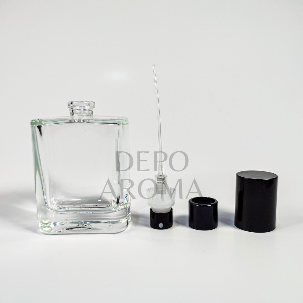Botol Petak Platinum 50Ml Easy Pump Ttp Hitam