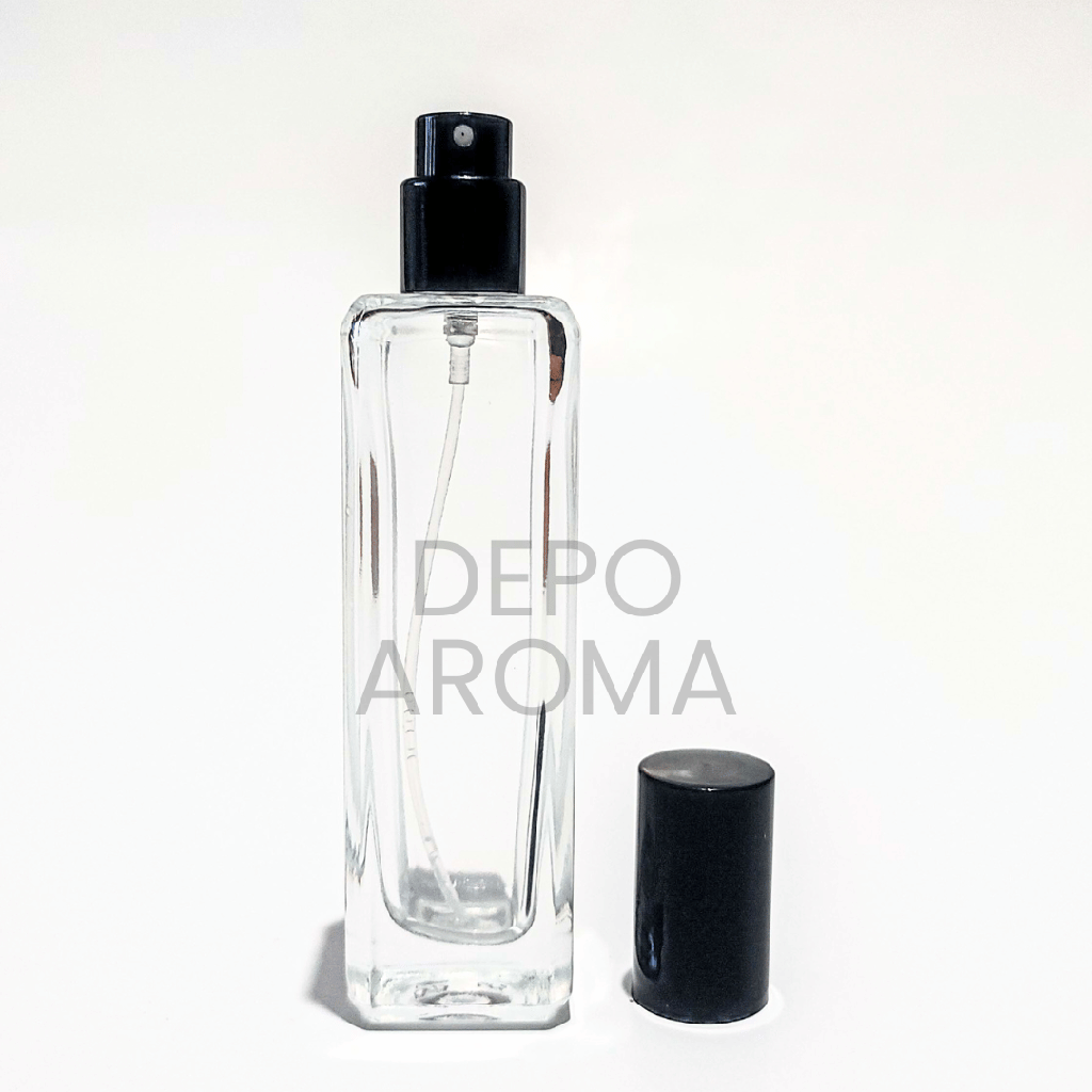 Botol Jojo Kotak Drat 50Ml Tutup Hitam