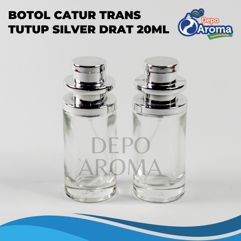 Botol Catur Trans 20Ml Tutup Silver