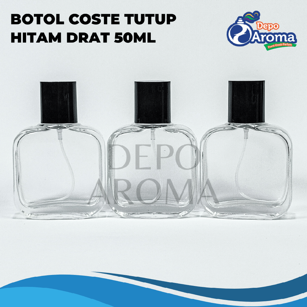 Botol Coste Tutup Hitam 50ml