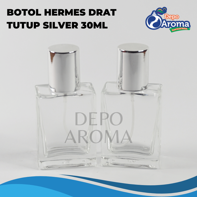 Botol Hermes Drat Tutup Silver 30Ml