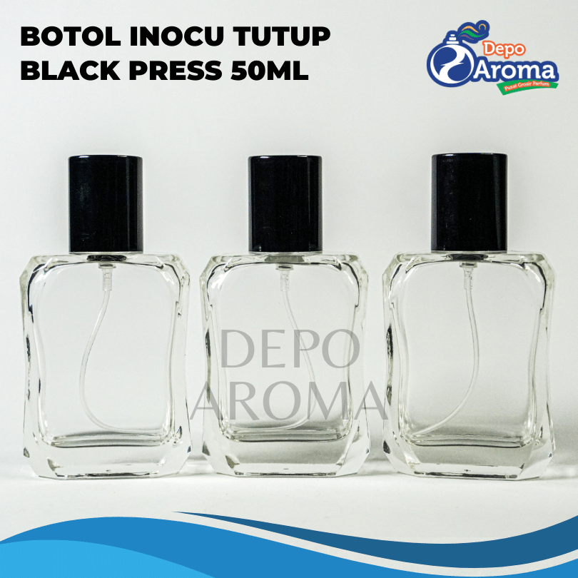 Botol Inocu Press 50ml Tutup Hitam