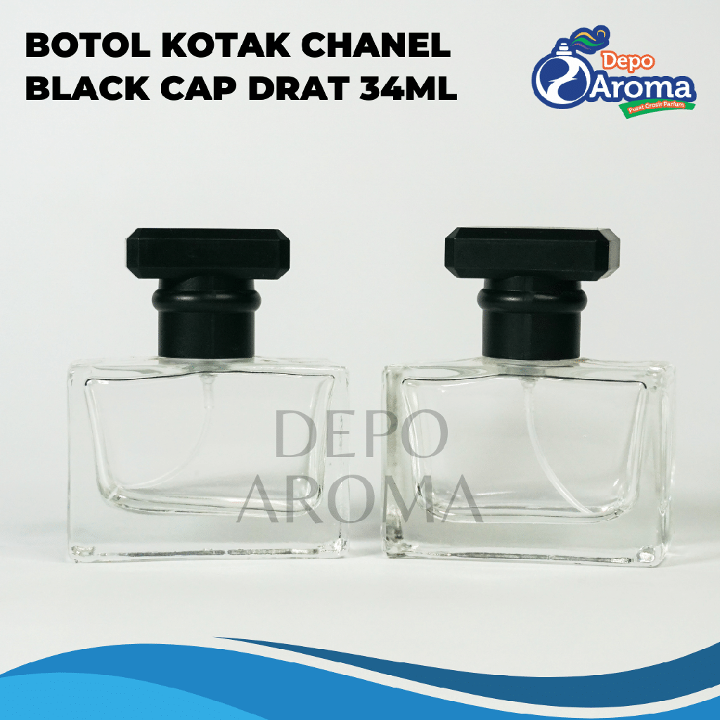 Botol Kotak Chanel Drat 34ml Black Cap