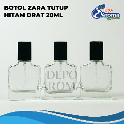 Botol Zara 20ml Tutup Hitam