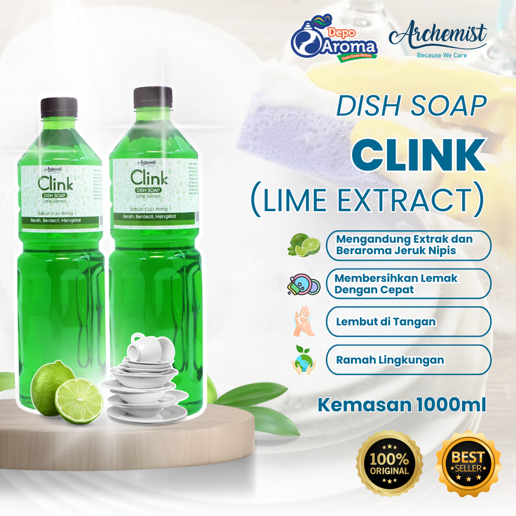 Clink Dish Soap Lime Extract 1 Lt