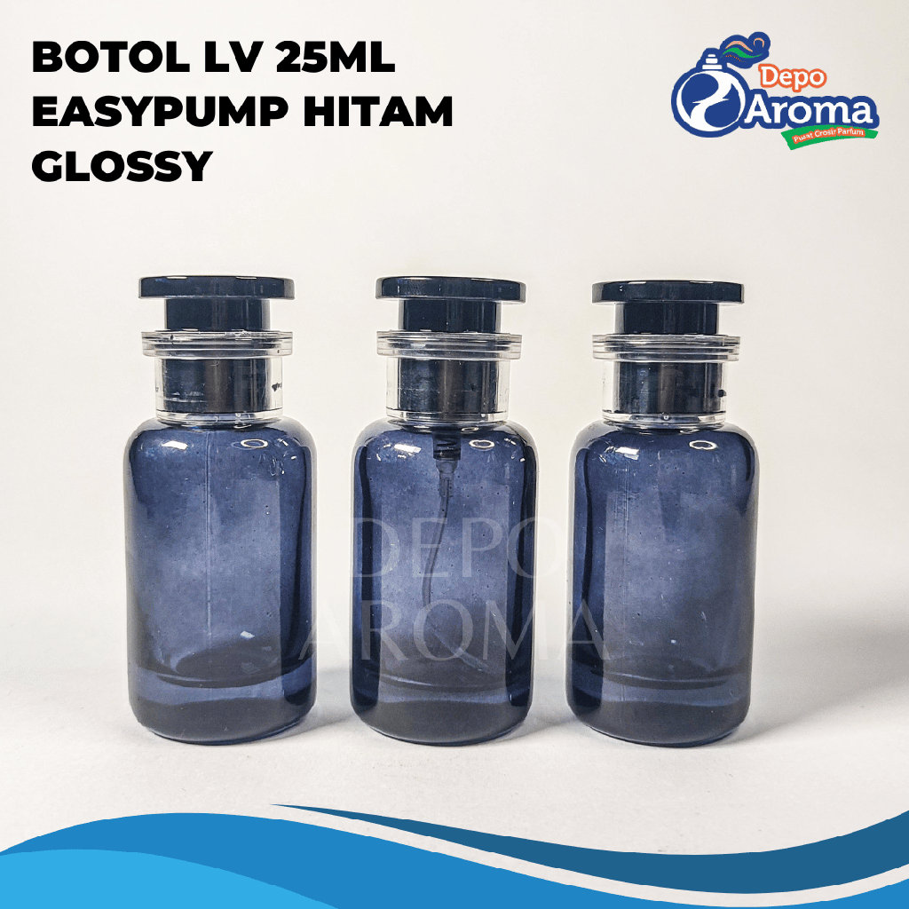Botol LV 25Ml Easypump Hitam Glossy