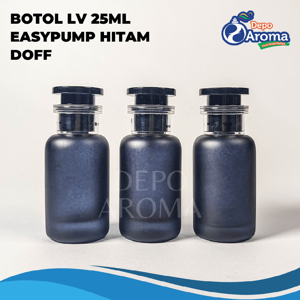 Botol LV 25Ml Easypump Hitam Doff