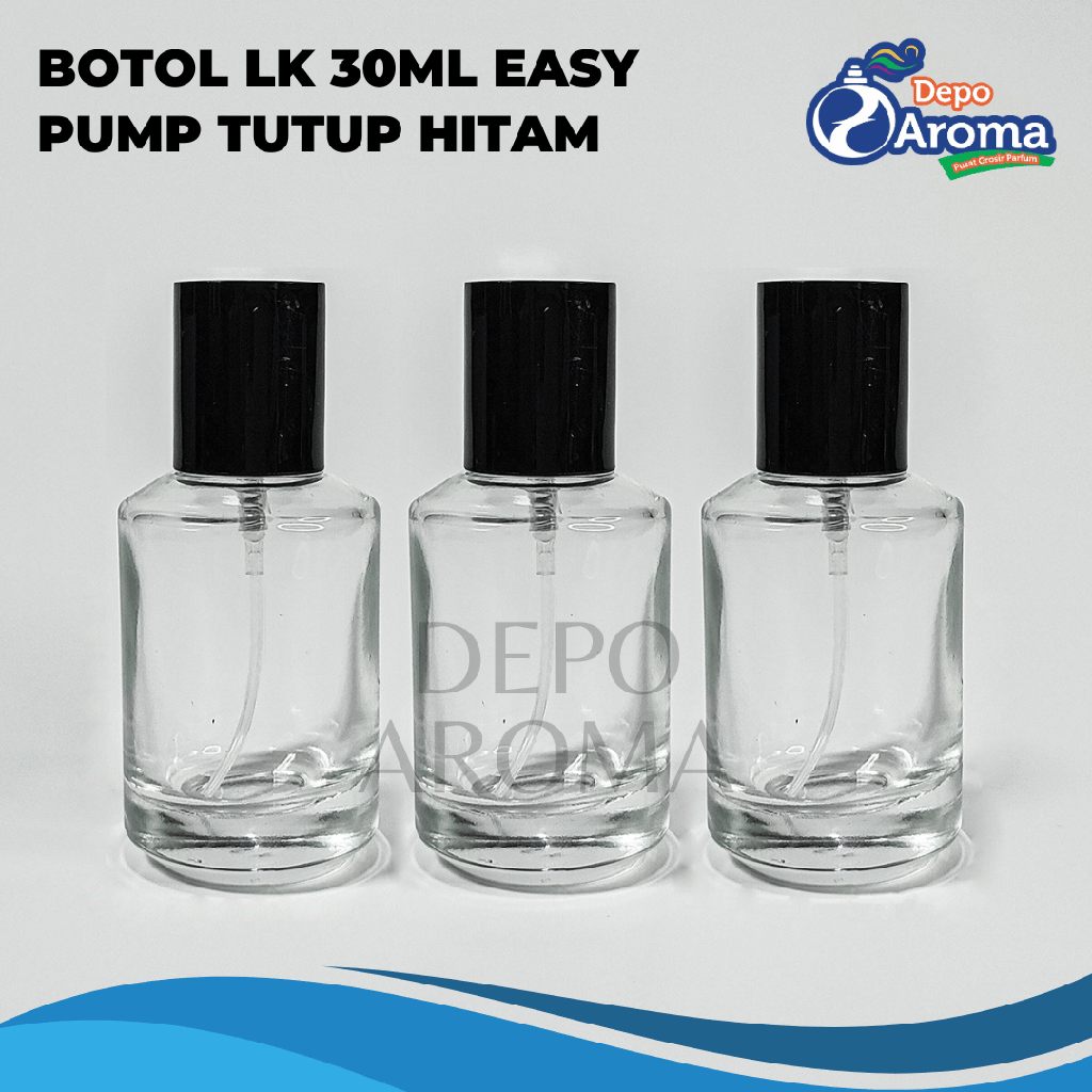 Botol LK 30Ml Easy Pump Tutup Hitam