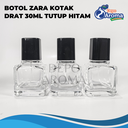 Botol Zara Kotak Drat 30Ml Tutup Hitam
