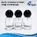 Botol Alien Bulat Drat 30Ml Tutup Hitam