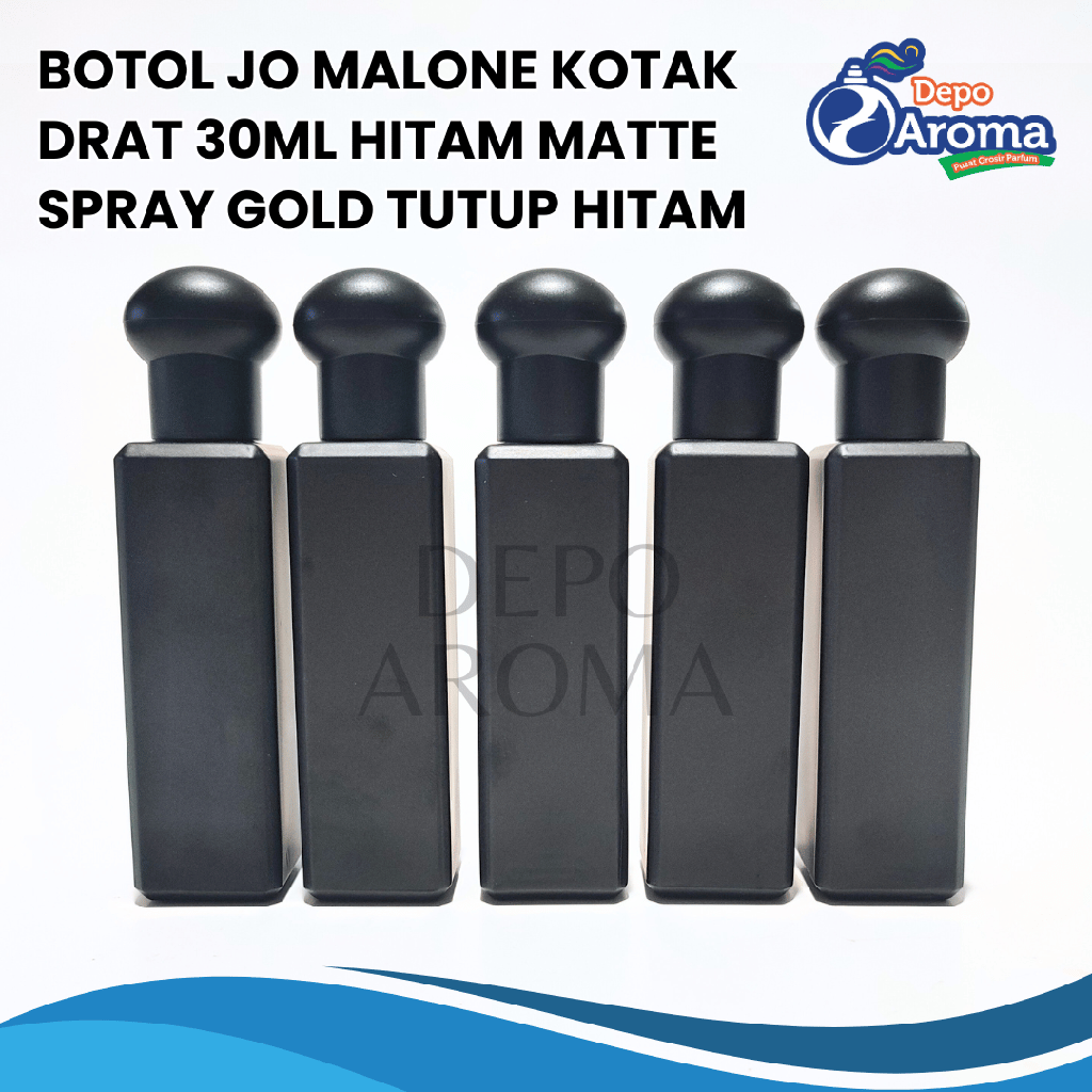 Botol Jo Malone Kotak Drat 30Ml Hitam Matte Spray Gold