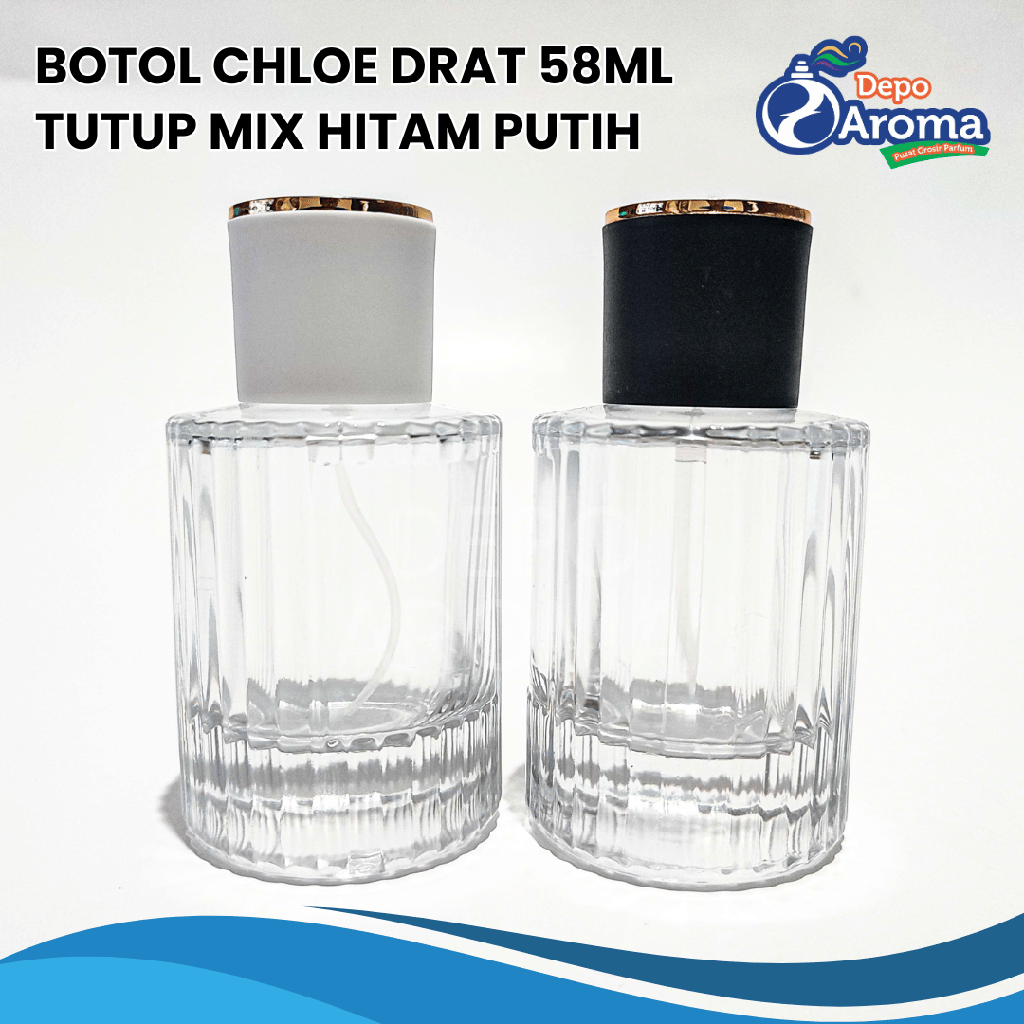 Botol Chloe Drat 58Ml Tutup Mix Hitam Putih