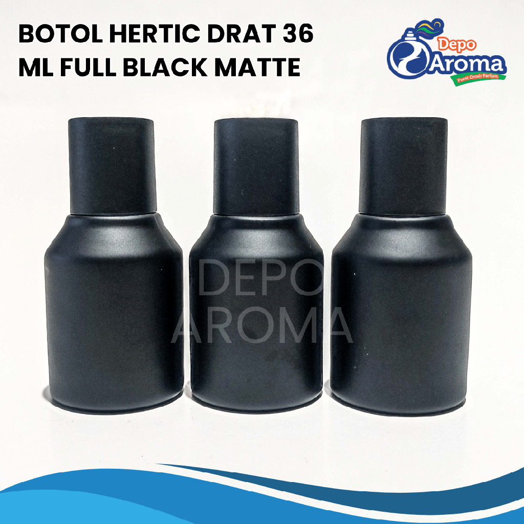 Botol Hertic Drat 36 Ml Full Black Matte