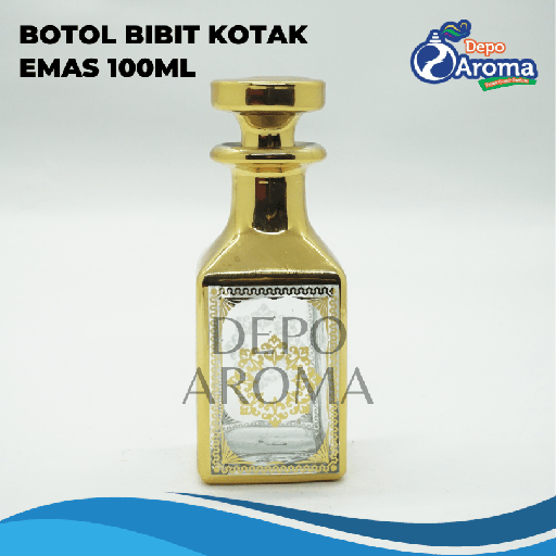 [BTLKC0179] Botol Bibit Kotak Emas 100Ml