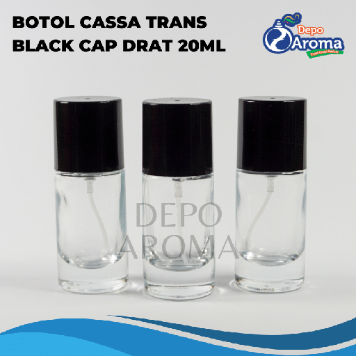 [BTLKC0139] Botol Cassa Trans 20Ml Black Cap