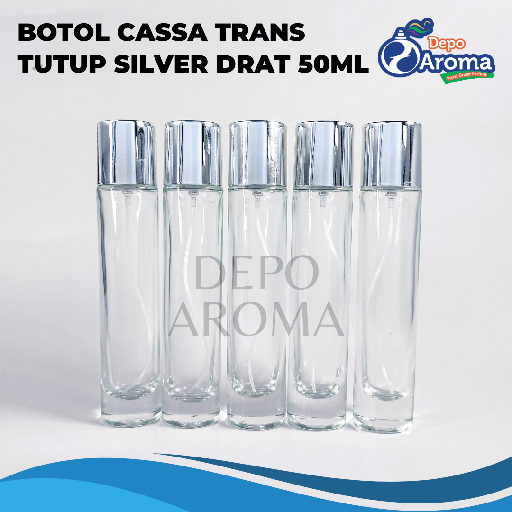 [BTLKC0106] Botol Cassa Trans 50Ml Tutup Silver