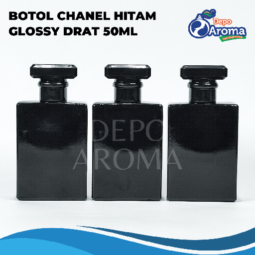 [BTLKC0201] Botol Chanel Hitam Glossy 50ml