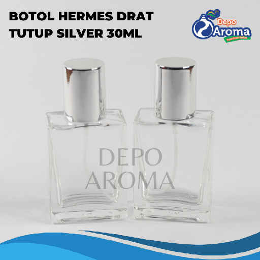 [BTLKC0190] Botol Hermes Drat Tutup Silver 30Ml