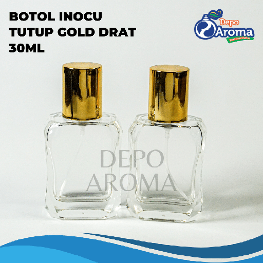 [BTLKC00228] Botol Inocu 34ml Drat Tutup Gold