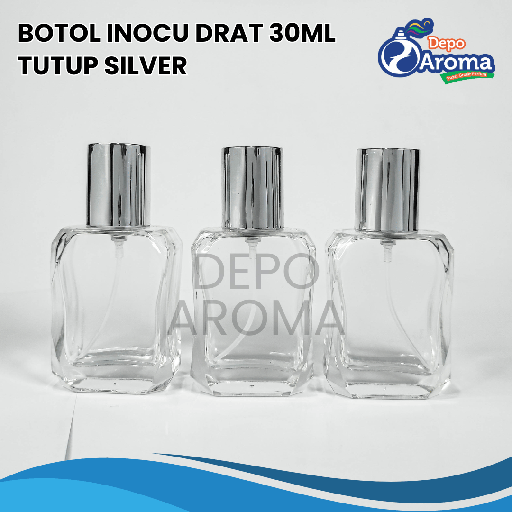 [BTLKC0221] Botol Inocu Drat 30ml Tutup Silver