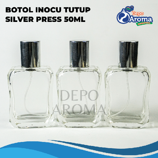 [BTLKC0217] Botol Inocu Press 50ml Tutup Silver
