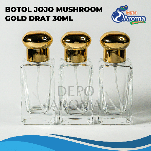 [BTLKC00232] Botol Jojo Pendek Screw 30ml Mushroom Gold