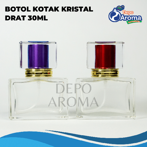 [BTLKC0103] Botol Kotak Kristal 30Ml