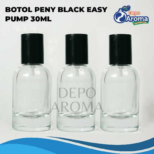 [BTLKC0200] Botol Peny 30ml Black Cap Easy Pum