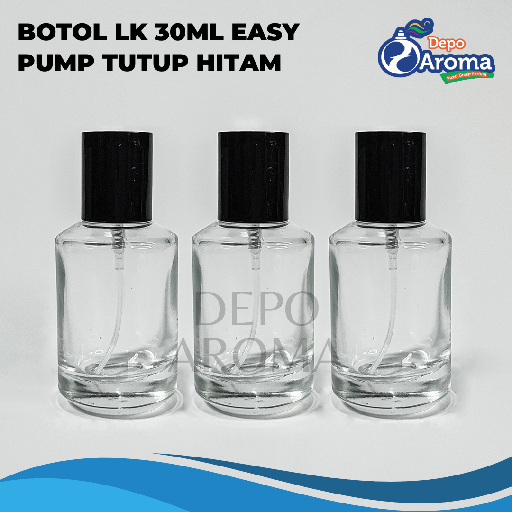 [BTLKC00249] Botol LK 30Ml Easy Pump Tutup Hitam