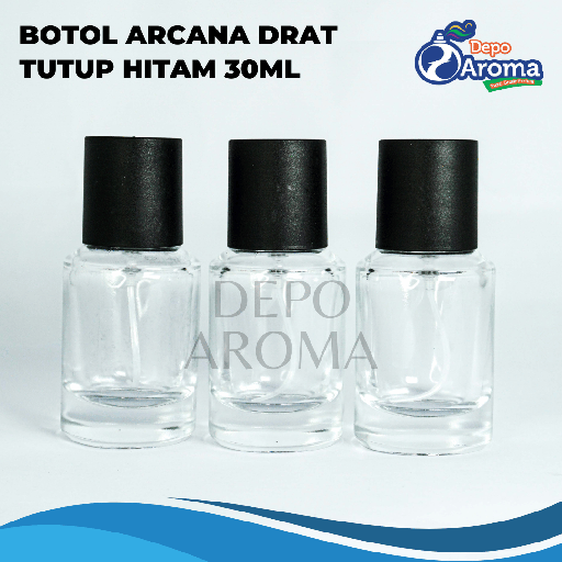 [BTLKC00257] Botol Arcana 30Ml Drat Tutup Hitam