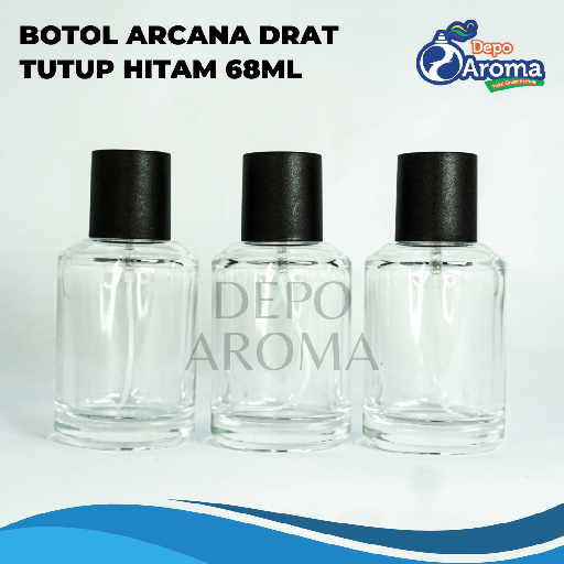 [BTLKC00258] Botol Arcana 68Ml Drat Tutup Hitam