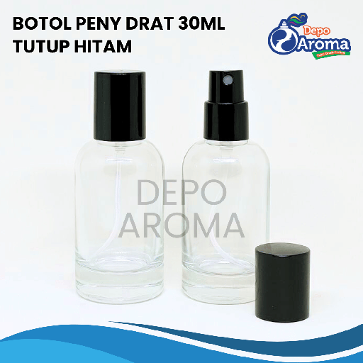 [BTLKC00895] Botol Peny Drat 30Ml Tutup Hitam