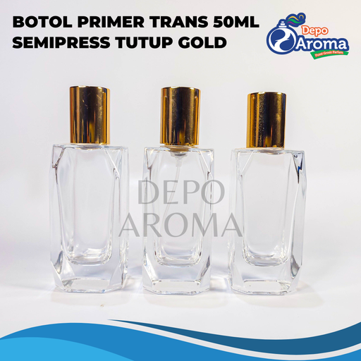[BTLKC0236] Botol Primer Trans 50Ml Easypump Tutup Gold