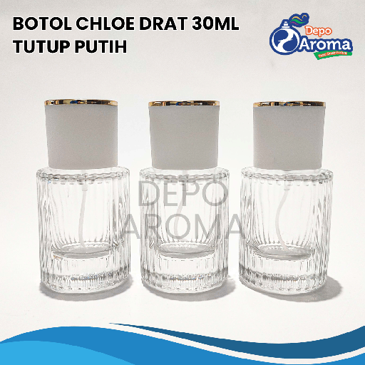 [BTLKC0251] Botol Chloe Drat 30ml Tutup Putih
